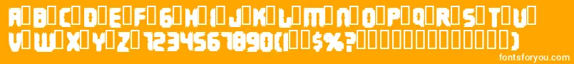 Terminus Font – White Fonts on Orange Background