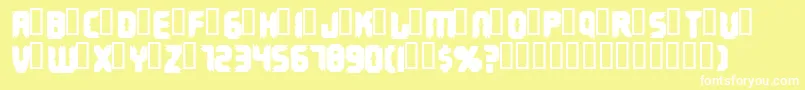 Terminus Font – White Fonts on Yellow Background