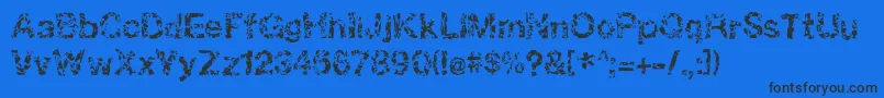 DbeOxygen-Schriftart – Schwarze Schriften auf blauem Hintergrund