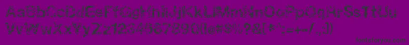 フォントDbeOxygen – 紫の背景に黒い文字