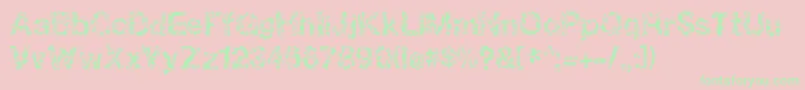 DbeOxygen Font – Green Fonts on Pink Background