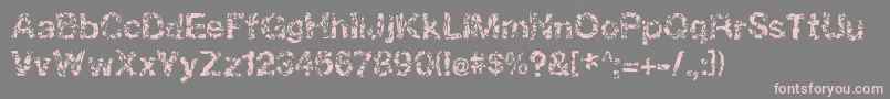 DbeOxygen Font – Pink Fonts on Gray Background