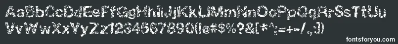 Шрифт DbeOxygen – белые шрифты на чёрном фоне