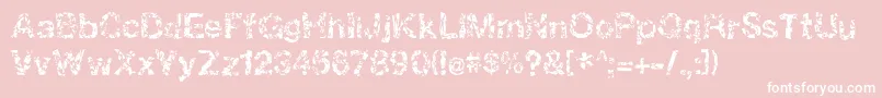 DbeOxygen Font – White Fonts on Pink Background