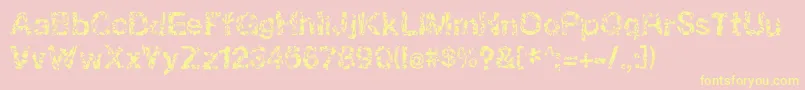 fuente DbeOxygen – Fuentes Amarillas Sobre Fondo Rosa