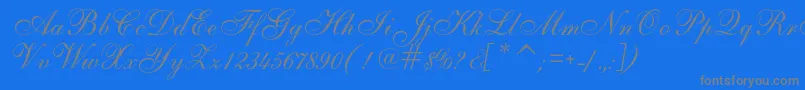 More about AlsScript Font AlsScript Font – Gray Fonts on Blue Background