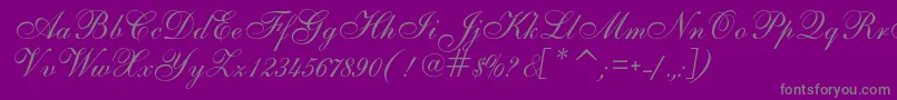 More about AlsScript Font AlsScript Font – Gray Fonts on Purple Background