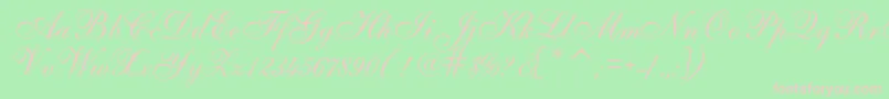 AlsScript Font – Pink Fonts on Green Background