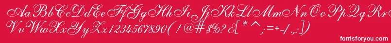 AlsScript Font – White Fonts on Red Background