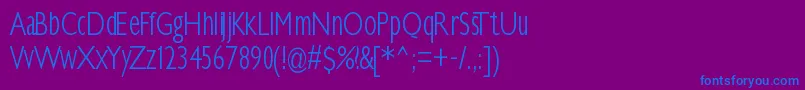 Police Klilllightcondensed – polices bleues sur fond violet