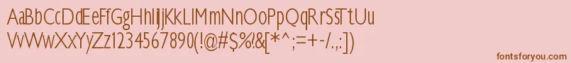 Шрифт Klilllightcondensed – коричневые шрифты на розовом фоне