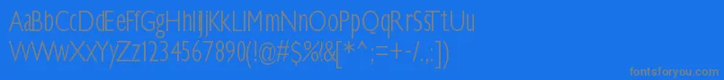 More about Klilllightcondensed Font Klilllightcondensed Font – Gray Fonts on Blue Background