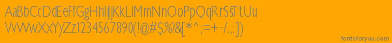 Klilllightcondensed Font – Gray Fonts on Orange Background