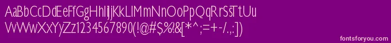Klilllightcondensed Font – Pink Fonts on Purple Background