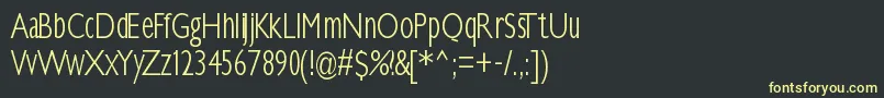 Klilllightcondensed Font – Yellow Fonts on Black Background