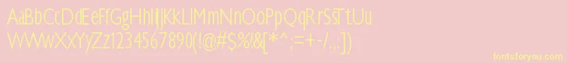 Weitere Informationen zur Klilllightcondensed-Schriftart Klilllightcondensed-Schriftart – Gelbe Schriften auf rosa Hintergrund