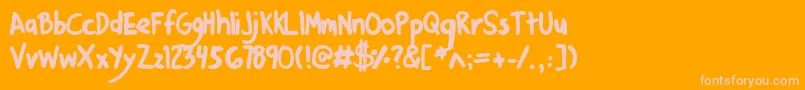 DenneKittenHeels Font – Pink Fonts on Orange Background