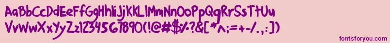 DenneKittenHeels Font – Purple Fonts on Pink Background