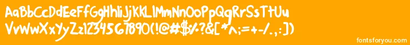 DenneKittenHeels Font – White Fonts on Orange Background