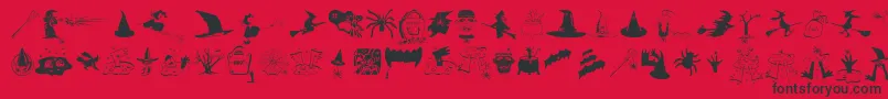 Spidersclub Font – Black Fonts on Red Background