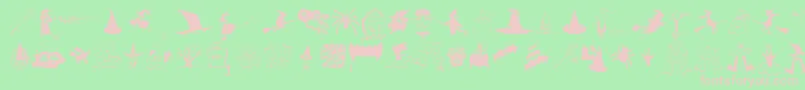 Spidersclub Font – Pink Fonts on Green Background