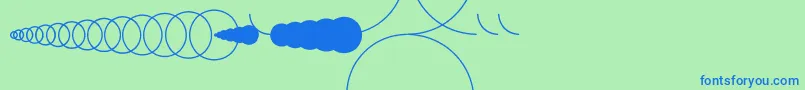 LatexCircleRegular Font – Blue Fonts on Green Background