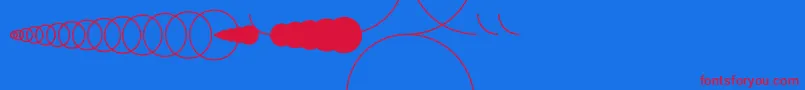 Шрифт LatexCircleRegular – красные шрифты на синем фоне