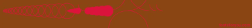 LatexCircleRegular Font – Red Fonts on Brown Background