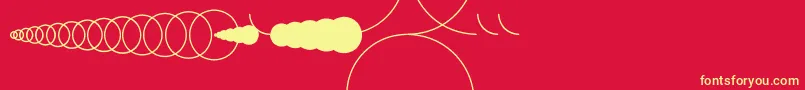 Шрифт LatexCircleRegular – жёлтые шрифты на красном фоне