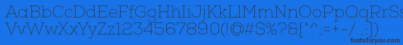 NexaSlabThin Font – Black Fonts on Blue Background