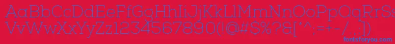 NexaSlabThin Font – Blue Fonts on Red Background