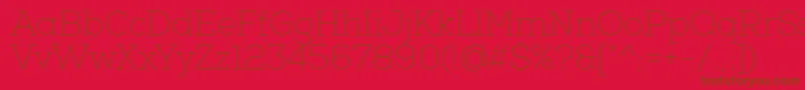 フォントNexaSlabThin – 赤い背景に茶色の文字