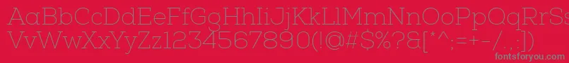 NexaSlabThin Font – Gray Fonts on Red Background