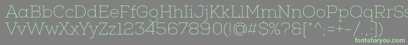 NexaSlabThin Font – Green Fonts on Gray Background