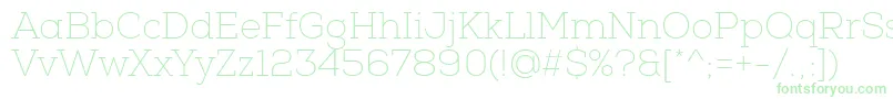 NexaSlabThin Font – Green Fonts on White Background