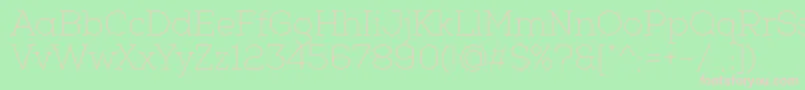 fuente NexaSlabThin – Fuentes Rosadas Sobre Fondo Verde