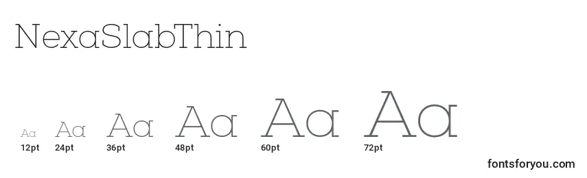 NexaSlabThin Font Sizes