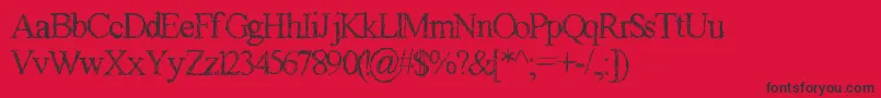 GagaillePremiere Font – Black Fonts on Red Background