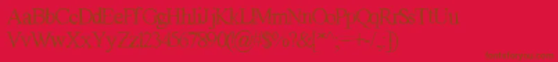 GagaillePremiere Font – Brown Fonts on Red Background