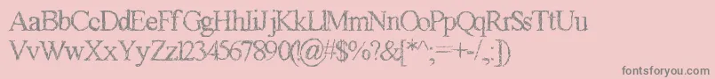 fuente GagaillePremiere – Fuentes Grises Sobre Fondo Rosa