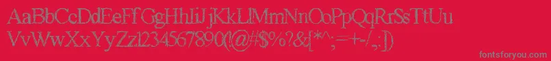 GagaillePremiere Font – Gray Fonts on Red Background