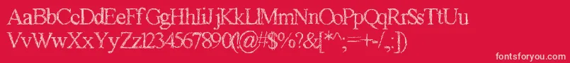 GagaillePremiere Font – Pink Fonts on Red Background