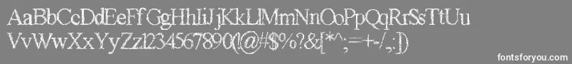 GagaillePremiere Font – White Fonts on Gray Background