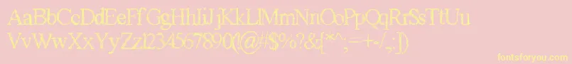 GagaillePremiere Font – Yellow Fonts on Pink Background