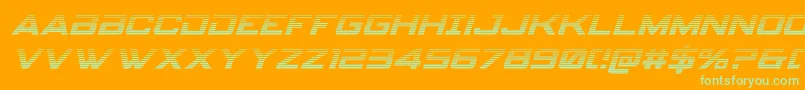 Spyagencyv3gradital Font – Green Fonts on Orange Background