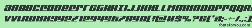 フォントMichigancondital – 緑の背景に黒い文字