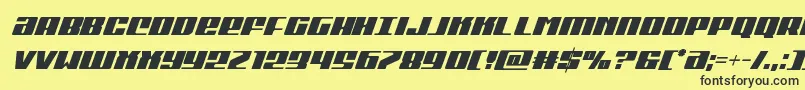 Michigancondital Font – Black Fonts on Yellow Background