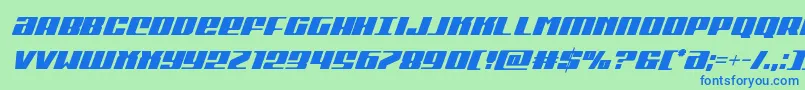 Michigancondital Font – Blue Fonts on Green Background