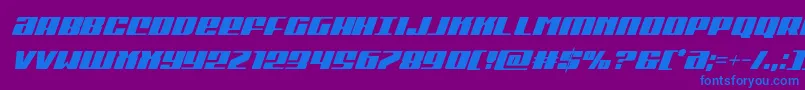 Police Michigancondital – polices bleues sur fond violet
