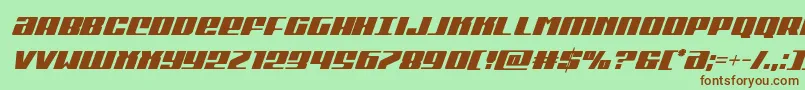 Michigancondital Font – Brown Fonts on Green Background